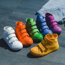 Zapatos de lona para niños y niñas, Zapatillas altas de moda para primavera y otoño, novedad 2024 - compra barato
