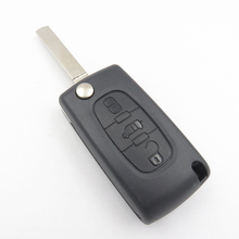 Cocolockey capa de chave remota, para fiat scudo flip chave fob capa com 3 botões meio da van sinal plus nova peça de substituição para automóvel 2024 - compre barato