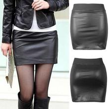 2019 New Sexy PU Leather Zipper Women Faux Leather Skirts High Waist Slim Party Pencil Skirt Offical Lady Black Short Skirt 2024 - buy cheap
