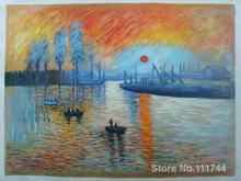 art landscape Sunrise Claude Monet impressionism Handmade oil painting High quality 2024 - buy cheap