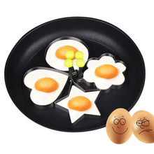 Molde creativo de acero inoxidable para freír huevos, herramienta para hervir huevos, anillo de huevo, herramienta de cocina 2018, 4 Uds./Set 2024 - compra barato