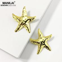 MANILAI-pendientes de aleación de estrella de mar para mujer, aretes llamativos, accesorios de joyería, gran oferta 2024 - compra barato