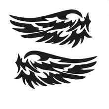 Adesivo de anjo protetor de 2 pçs/lote, adesivos de anjo asas para retrovisor de carro, decalque da moda, decoração diy para motocicletas 2024 - compre barato