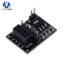 Placa adaptadora de soquete, 5 peças placa para 8pin nrf24l01 módulo sem fio módulo transceptor 51 ams1117 2024 - compre barato