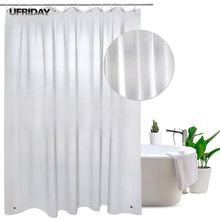 UFRIDAY-cortina de ducha impermeable de plástico translúcido nórdico, esmerilada cortina de baño con patrón de seda, cortinas de baño gruesas en 3D 2024 - compra barato