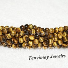 Wholesale 5 Strands 4mm Tiger's Eye Semi-Precious Stone For Jewelry DIY Free Shipping 2024 - buy cheap