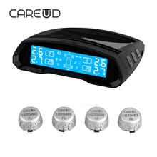 CAREUD TPMS Universal Tyre Pressure Monitor 4 Standard External Sensors Solar and USB Port Double Way Car Electronics TPMS Solar 2024 - buy cheap