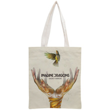Imagine Dragons-Bolso de mano personalizado para mujer, bolsa de mano reutilizable, plegable, de lona, 30x35cm, envío directo 2024 - compra barato