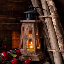 Candelabro de linterna de madera de estilo Retro, artesanías hechas a mano, candelabro de Faro, candelabro romántico para decoración del hogar y boda 2024 - compra barato