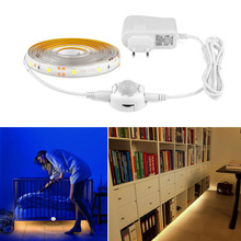 PIR Motion Sensor LED Strip light  Activated Bed Light Stair Wardrobe Closet kitchen LED Light lamp 110V 220V 2024 - compre barato
