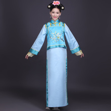 Costume with Headwear Chinese Folk Dance Women The Qing Dynasty Costumes Princess Clothing Traditional Costume Hanfu Dress 89 2024 - buy cheap