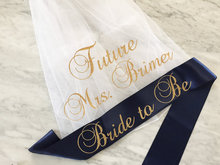 personalized Future MRS glitter wedding bachelorette party sash and veil set, bride to be sash, future mrs veil party favors 2024 - buy cheap