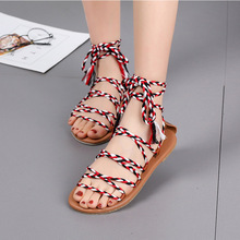 New Fashion Summer Espadrilles Women Sandals High Square Heel Pointed Fish Mouth Sandal Hemp Rope Lace Up Platform Shoe 98 2024 - buy cheap