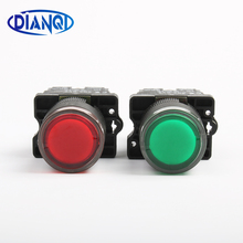 Кнопочный переключатель с прямой подсветкой, красный/зеленый, 1 шт., 1 шт., 22 мм 2024 - купить недорого