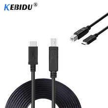 Kebidu cabo de dados usb, conector macho usb 3.1 tipo c para usb 2.0 b, cabo de dados para impressora de smartphone, disco rígido 2024 - compre barato