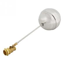 1 pc válvula de água dn25 float bola g1 latão rosca masculina água float bola sensor aço inoxidável float válvula de esfera