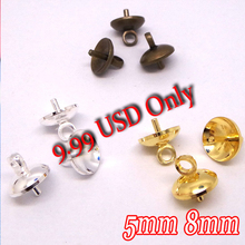 Wholesale-30piece/lot,Antique Bronze-Silver Plated-Gold Plated 5-8MM CAP CONNECTOR CLASP for DIY GLASS GLOBE VIALS&BOTTLES 2024 - buy cheap