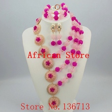 Lovely Purple Single African Women Beads Jewelry Set Nigerian African Beaded Necklace Set Handmade Style Free Shipping BC303-2 2024 - buy cheap