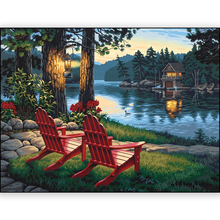 DIY 5D Diamond Painting River Tree and Red Chair Landscape Diamond Embroidery Full Square Drill Picture Mosaic Cross Stitch Kits 2024 - buy cheap