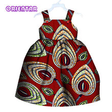 Cute Kids Girl African Dress Children Print Floral Sleeveless Dress Bazin Riche Clothes Summer Girls Casual Cotton Dresses WYT80 2024 - buy cheap