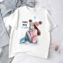 Fashion Beautiful Mother's T Shirt women 2019 New Summer Short-sleeved T-shirt Aesthetic Popular Clothing Harajuku White Tshirt 2024 - buy cheap