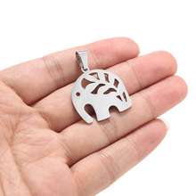 New Stainless Steel elephant Shape Charms pendant 27mm*26mm 2024 - buy cheap