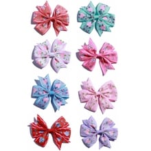 10PCS 3.2 inch High Quality Grosgrain Ribbon Hair Bow Tie WITH/WITHOUT Clip Kids Hairpin Headwear Bowknot Accessories 2024 - buy cheap