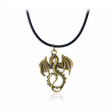 Movie Dragon Pendant Necklace For Men Antique Silver color And Antique Bronze 24pcs/lot 2024 - buy cheap