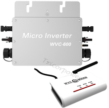 Microinversor Solar con conexión a red WVC600, 600 W, con comunicación inalámbrica, onda sinusoidal pura MPPT, 22-50V DC a 120V/230V AC, módem Wi-Fi 2024 - compra barato