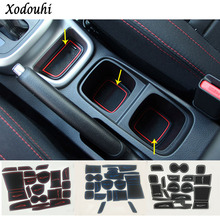 For Suzuki Vitara 2016 2017 2018 2019 Car Inner Groove Gate Slot Armrest Storage Rubber Non-slip Mats Mat Stick Door Pad/cup  2024 - buy cheap