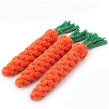 1 Pc Carrot Dog Toy 22cm Long Braided Cotton Rope Puppy Chew Toys Traning Fun Playing Green Rope Ball Toy For Dogs 2024 - buy cheap