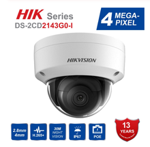 Hikvision оригинальная 4mp CCTV IP камера DS-2CD2143G0-I IP67 IR Фиксированная купольная сетевая камера со слотом для sd-карты 2024 - купить недорого