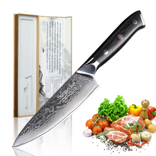 SUNNECKO-cuchillo de Chef de 6,5 pulgadas, utensilio de cocina, cortador, herramientas japonesas de Damasco VG10, acero afilado, mango fuerte G10 2024 - compra barato