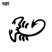 YJZT 15.3CM*10.6CM Valiant Scorpion Brief Strokes Dazzling Predator Car Sticker Vinyl Decal Black/Silver C19-0429 2024 - buy cheap