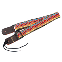 Vintage Stripy Design Leather Ends Guitar/Bass Strap for Ukulele Banjo Parts 2024 - buy cheap