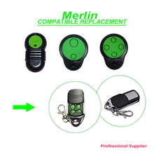 Controle remoto para porta de garagem, 2 peças, compatível com controle remoto merlin m842 mgamer m844, durável, com proteção de botão, muito 2024 - compre barato