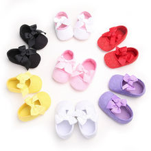 Solid Soft Girl Crib Shoes 0-18M US Stock Infant Baby Girl Party Shoes Crib Shoes Anti-slip Sandals 2024 - buy cheap