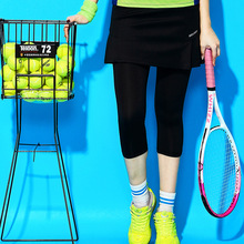 Комплект из теннисной юбки и брюк, женские шорты для бадминтона, быстросохнущая Спортивная юбка, женские леггинсы для тренажерного зала, одежда для фитнеса и бега 2024 - купить недорого