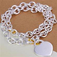 N242 925 sterling silver Necklace, silver plated Pendant fashion jewelry  Heart Thick Chain Necklace  /arrajiya fdbanuia 2024 - buy cheap