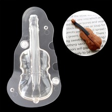 3D violino Policarbonato chocolate Moldes Homemade Baking Mould Chocolate Candy Bolo Cozinha DIY Decoratin Ferramenta Pastelaria 2024 - compre barato