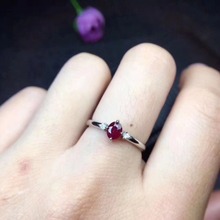 Anillo de rubí Natural, anillo de Plata de Ley 925, Gema de 4x5mm, envío gratis 2024 - compra barato