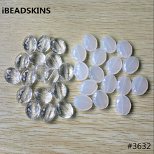 ¡Nueva llegada! 20x17mm 390 unids/lote acrílico claro facetado Oval en forma de perlas para la fabricación de collares de joyas (como se muestra) #3632 2024 - compra barato