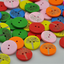 50pc 20mm Mix Print Tree Wood Buttons Sewing Crafts Accessories WB142 2024 - buy cheap