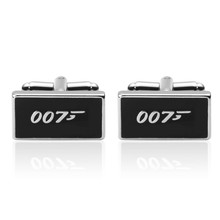Promotion! Men Cufflinks Fashion wholesale&retail top copper black 007 Design Cuff links High quality men's jewelry gift 2024 - buy cheap