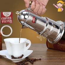 Cafeteira italiana de moka, máquina de café mocha doméstica, cafeteira comercial de aço inoxidável para espresso 2024 - compre barato