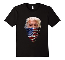 2019 Fashion Short Sleeve T-Shirt, President Donald Trump w America Bandana, USA T shirt 2024 - buy cheap