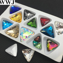 All Sizes Colors Pointback Triangle Glass Crystal Fancy Stone 12mm,18mm,23mm Bling Crystal AB,Siam Red For Jewelry Making 2024 - buy cheap