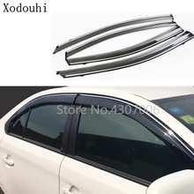 car cover Stick lamp plastic Window glass Wind Visor Rain Sun Guard Vent 4pcs For Toyota Vios/Yaris sedan 2014 2015 2016 2024 - buy cheap