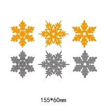 Cutting Dies 3pcs snowflake pattern frames metal steel cut dies DIY Scrapbook Album Paper Card Stencil for card Crafts 2024 - buy cheap