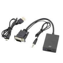 VGA to HDMI Adapter Male Output 1080P HD+ Audio TV AV HDTV 3.5mm Video Cable Converter SD 2024 - buy cheap